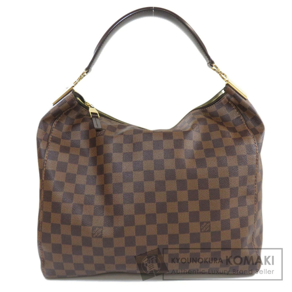 Louis Vuitton Portobello Damier Ebene Brown Shoulder Bag Canvas